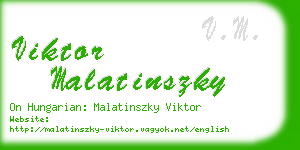 viktor malatinszky business card